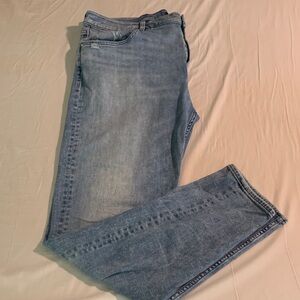 7 For All Mankind Straight Leg 38 x 32 Adrien Light Blue Men's Jeans